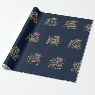 Papel de embrulho de Natal italiano Buon Natale do