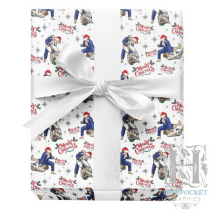 Papel de embrulho de Natal Jiu Jitsu