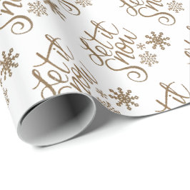 Papel de embrulho de Natal Let it Snow
