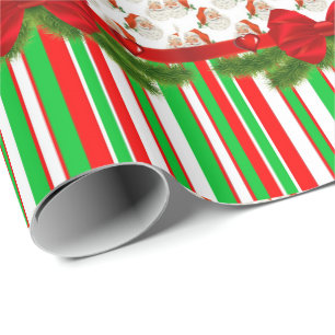 Papel de embrulho de Natal Listra Papai Noel