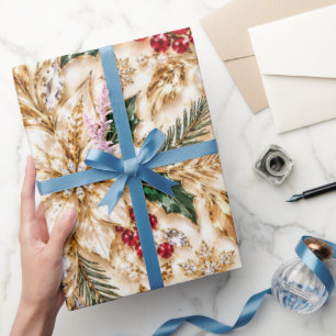 Papel de embrulho de Natal Luxo Esmeralda