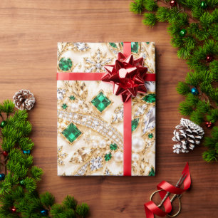 Papel de embrulho de Natal Luxo Esmeralda