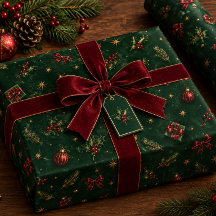 Papel de embrulho de Natal luxuoso azul marinho do