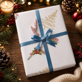 Papel de embrulho de Natal minimalista moderno