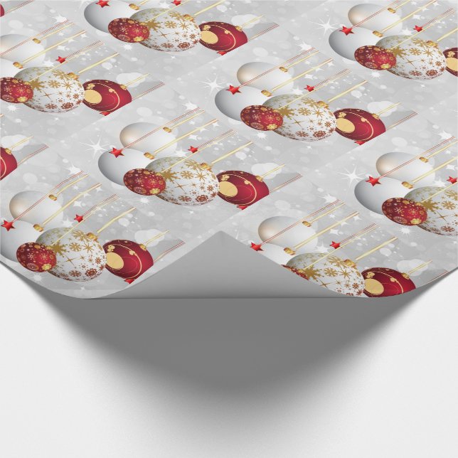 Papel de embrulho de Natal/ornamentos (Ponta)