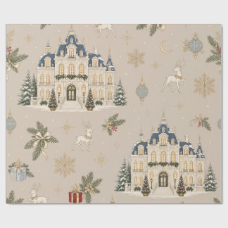 Papel de embrulho de Natal Palácio de Inverno Taup