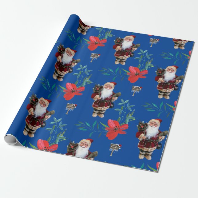 Papel de embrulho de Natal Papai Noel (Desenrolado)
