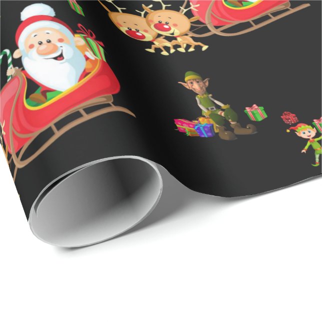 Papel de embrulho de Natal Papai Noel (Ponta do rolo)