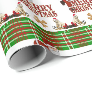 Papel de embrulho de Natal Papai Noel