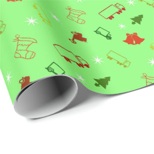 Papel de embrulho de Natal para caminhão Big Rig