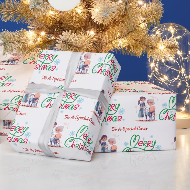 Papel de embrulho de Natal para Cuidador Especial (Feriados)