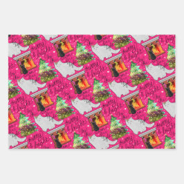 Papel de embrulho de Natal para gatinhos adoráveis