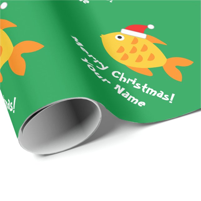 Papel de embrulho de Natal para Papais noeis bonit (Ponta do rolo)