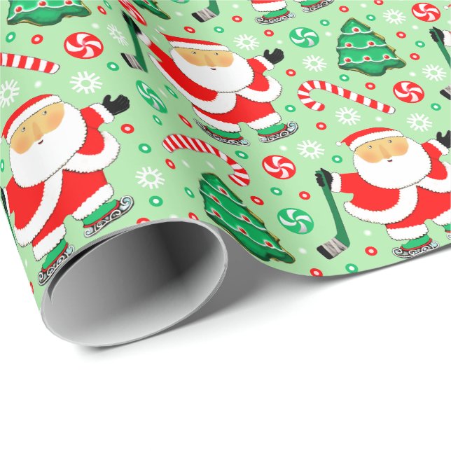 Papel de embrulho de Natal para presente de esport (Ponta do rolo)