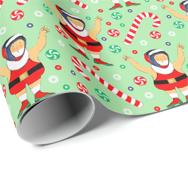 Papel de embrulho de Natal para presente de lutado (Ponta do rolo)