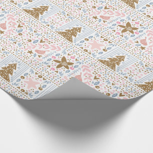 Papel de embrulho de Natal Pastel Bonito