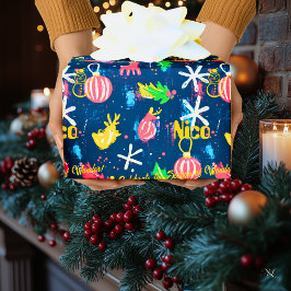 Papel de embrulho de Natal personalizado Colorido