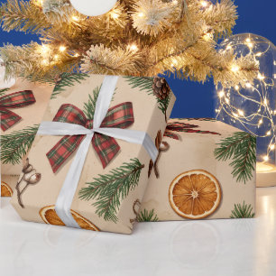 Papel de embrulho de Natal personalizado com nome