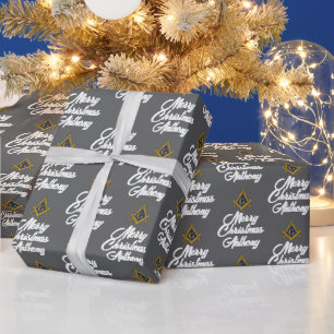 Papel de embrulho de Natal Personalizado Freemason