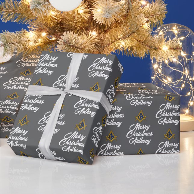Papel de embrulho de Natal Personalizado Freemason (Feriados)