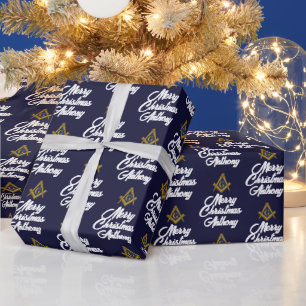 Papel de embrulho de Natal Personalizado Freemason