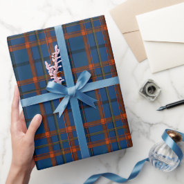 Papel de embrulho de Natal Ralph L Azul Marinho Ve