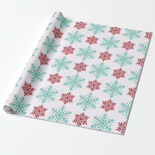 Papel de embrulho de Natal Rua Floco de Neve Verme