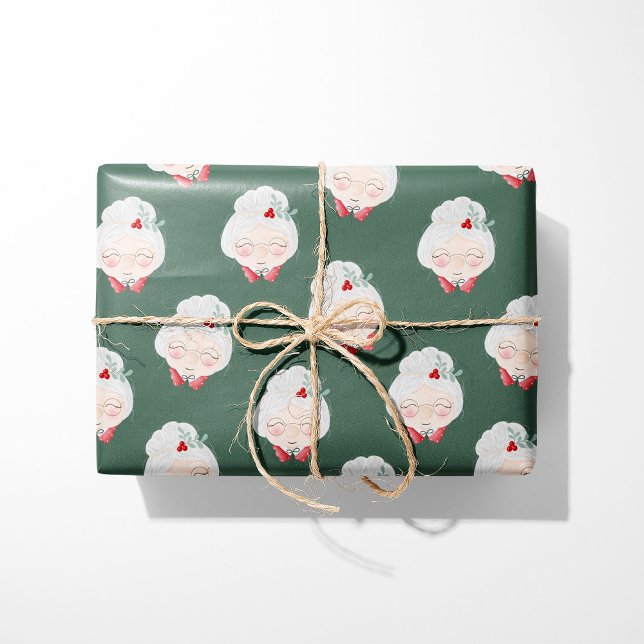 Papel de embrulho de Natal Sábio Sra. Claus (Criador carregado)
