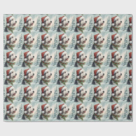Papel de embrulho de Natal Shepadoodle
