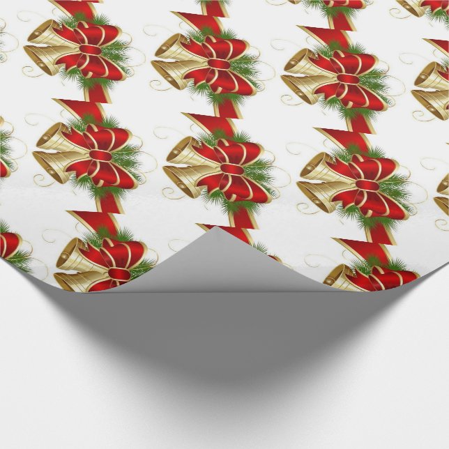 Papel de embrulho de Natal/Sinos (Ponta)