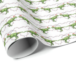 Papel de embrulho de Natal T-Rex