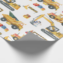 Papel de embrulho de Natal tema de construção