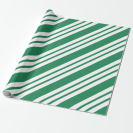Papel de embrulho de Natal verde Peppermint Candy
