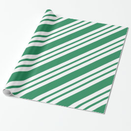 Papel de embrulho de Natal verde Peppermint Candy