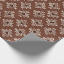 Papel de embrulho de Natal vermelho terracota geom