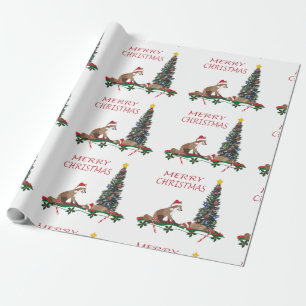 Papel de embrulho de Natal, vida selvagem