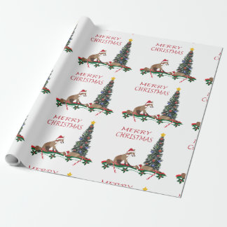 Papel de embrulho de Natal, vida selvagem