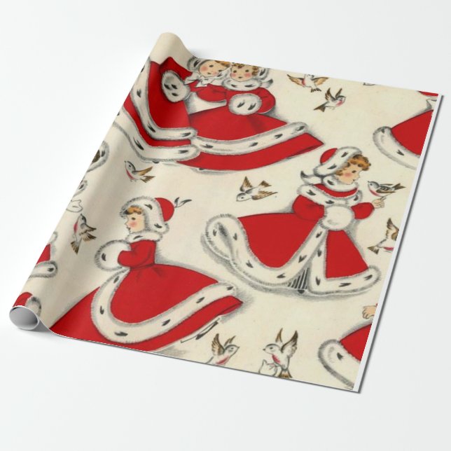 Papel de embrulho de Natal Vintage (Desenrolado)