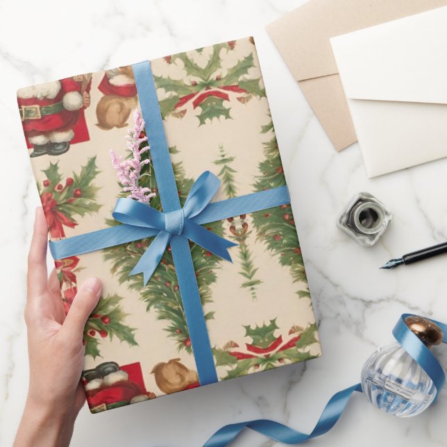Papel de embrulho de Natal vintage (Presentear)