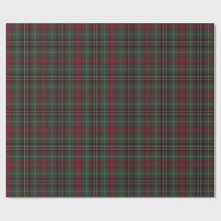 Papel de embrulho de Natal Xadrez Heritage Burgund