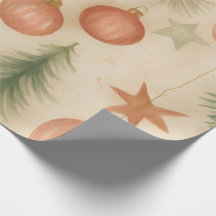 Papel de embrulho de ornamento vintage