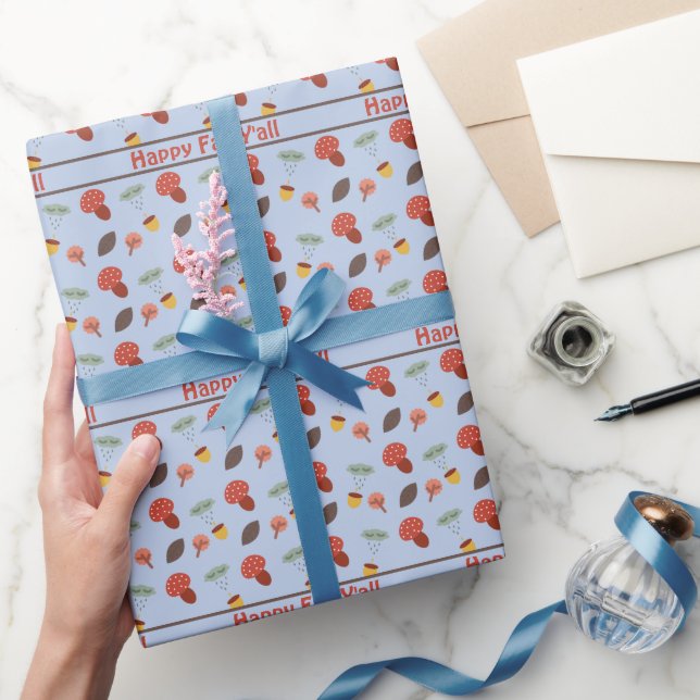 Papel de embrulho de outono personalizado (Presentear)