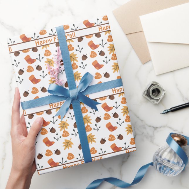 Papel de embrulho de outono personalizado (Presentear)