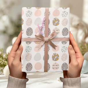 Papel de Embrulho de Ovos de Páscoa Pastel na Moda