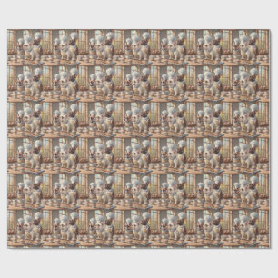 Papel de embrulho de padaria de Bulldog Francês