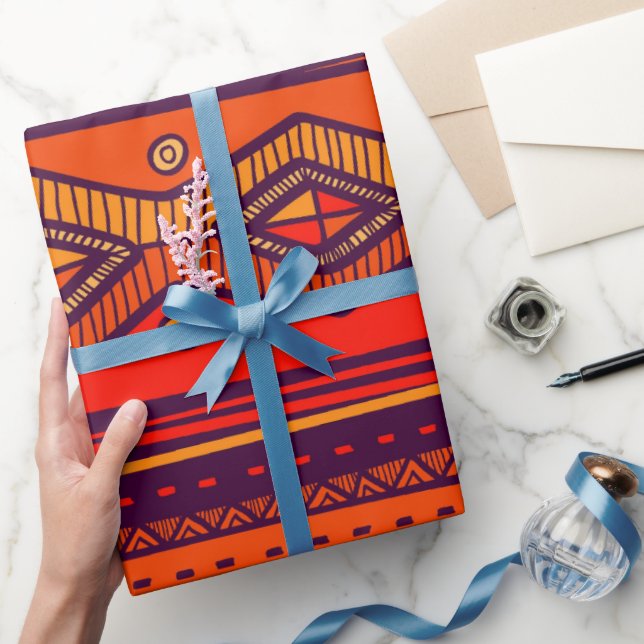 Papel de embrulho de padrão africano Tribal (Presentear)