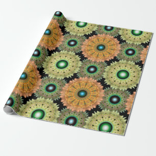 Papel de embrulho de padrão brilhante fractal