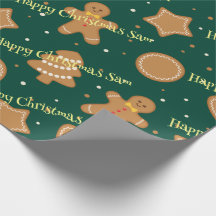 Papel de embrulho de padrão de Natal personalizado