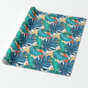 Papel de embrulho de padrão tropical