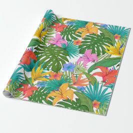Papel de embrulho de padrão tropical